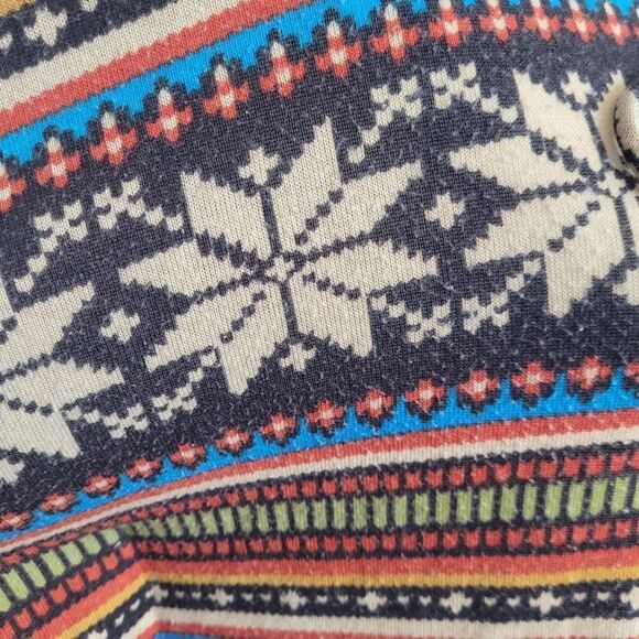 Y2K DELIA'S top fair isle snowflake fringe poncho M‎ - Picture 4 of 10
